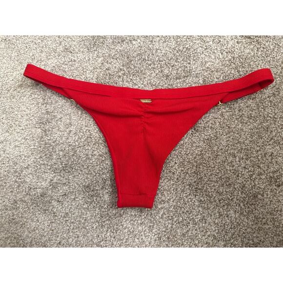 Revolve Beach Bunny Rib Tide Skimpy Bottom in Red, M - Picture 8 of 10